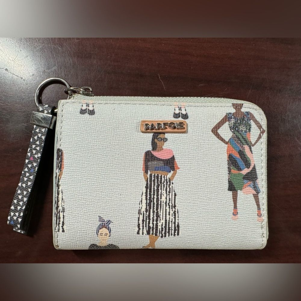 Parfois Printed Card Holder Zip Wallet NWOT